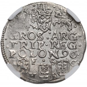 Zygmunt III Waza, Trojak 1596, Bydgoszcz - NGC MS63