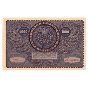 II RP, 1000 marek polskich 1919 I SERJA CX
