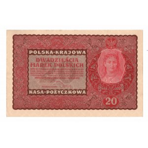 II RP, 20 poľských mariek 1919 II SÉRIA EE