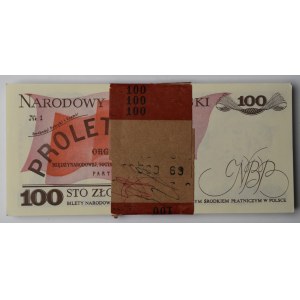 Poľská ľudová republika, bankový balík 100 zlotých 1988 PB