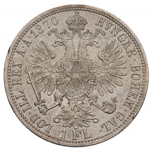 Austro-Węgry, Franciszek Józef I, 1 floren 1870 - RZADKI !