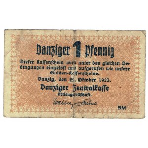 Free City of Danzig, 1 pfennig 1923 Oktober