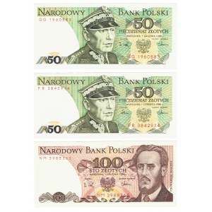 Poľská ľudová republika, sada bankoviek 50-200 zlotých