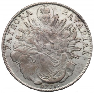 Německo, Bavorsko, Karel II, Thaler 1778, Mnichov