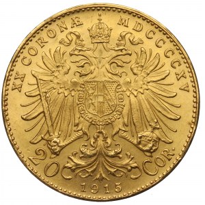Rakúsko, František Jozef I., 20 korún 1915