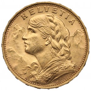 Švajčiarsko, 20 frankov 1922