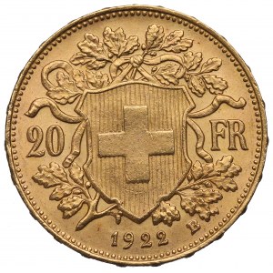 Szwajcaria, 20 franków 1922