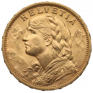 Szwajcaria, 20 franków 1909