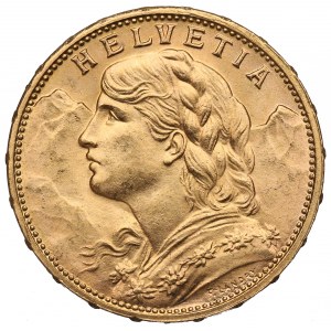 Switzerland, 20 francs 1915
