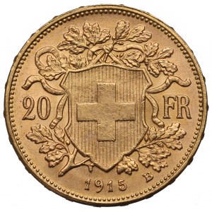 Switzerland, 20 francs 1915