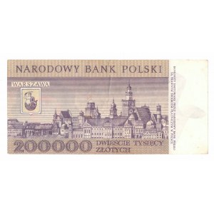 Poľská ľudová republika, 200 000 zlotých 1989 D