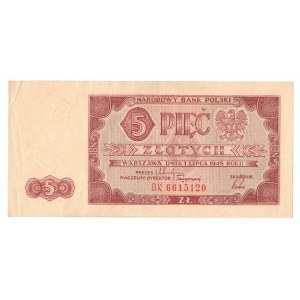 PRL, 5 złotych 1948 BK