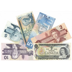 Kanada, Zestaw banknotów