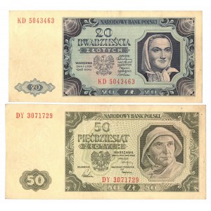 PRL, Zestaw banknotów z rocznika 1948