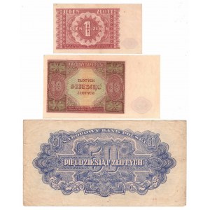 People's Republic of Poland, Set of banknotes from 1944-1946