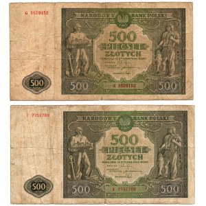 PRL, zestaw 500 złotych 1946