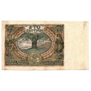 II RP, 100 złotych 1932 AY. - dodatkowe kreski na marginesie