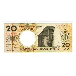 IIIRP, 20 złotych 1990 - A