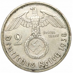 Niemcy, III Rzesza, 2 marki 1937 Hindenburg D - Double die !