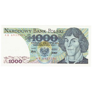 PRL, 1000 złotych 1975 AB