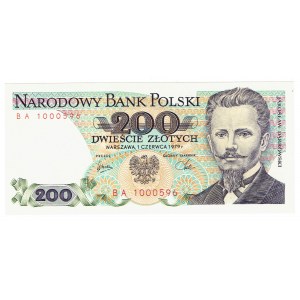 People's Republic of Poland, 200 gold 1979 BA