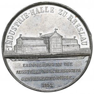 Sliezsko, medaila z výstavy sliezskych priemyselných výrobkov Vroclav 1851