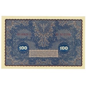 II RP, 100 marek polskich 1919 IH SERJA J