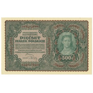 II RP, 500 marek polskich 1919 I SERJA BB