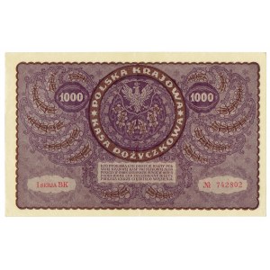 II RP, 1000 marek polskich 1919 I SERJA BK