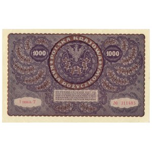 II RP, 1000 marek polskich 1919 I SERJA T