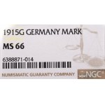 Germany, 1 mark 1915 G, Karlsruhe - NGC MS66