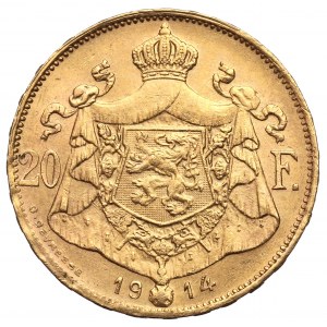 Belgium, 20 francs 1914