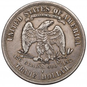 USA, Obchodný dolár 1877, San Francisco