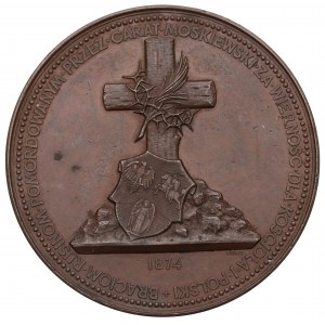 Poľsko, medaila na pamiatku Rusínov zavraždených cárom, 1874