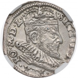 Zygmunt III Waza, Trojak 1593, Wilno - NGC UNC Details