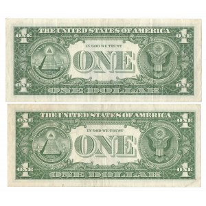 USA, Zestaw 2 x 1 dolar 1963