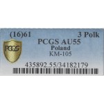 Jan II Kazimierz, Półtorak 1661, Poznań - 60 in PCGS AU55 Apfel