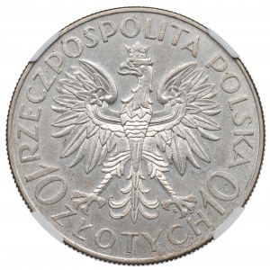 II RP, 10 Zloty 1933 Sobieski - NGC MS61