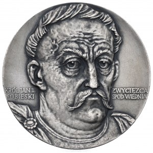Poľská ľudová republika, medaila k 300. výročiu bitky pri Viedni 1983 - vzácne striebro