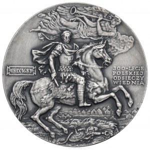 Poľská ľudová republika, medaila k 300. výročiu bitky pri Viedni 1983 - vzácne striebro
