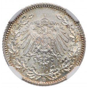 Nemecko, 1/2 marky 1918 D Mníchov - NGC MS66
