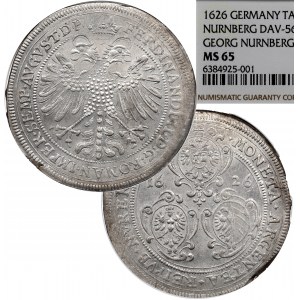 Nemecko, Ferdinand II, Thaler 1626, Norimberg - NGC MS65