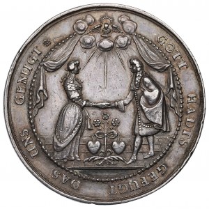 Polska, Gdańsk(?), Medal zaślubinowy XVII wiek