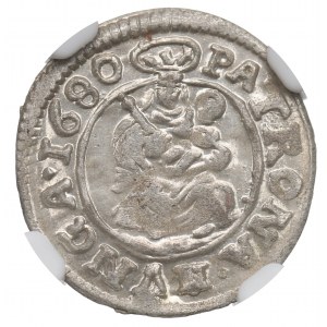 Hungary, Leopold, Denar 1680 - NGC MS66