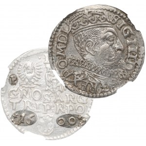 Sigismund III, 3 groschen 1600, Posen - NGC MS61