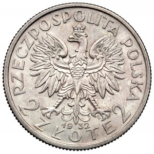 II RP, 2 złote 1932 Głowa kobiety