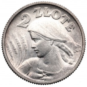 II RP, 2 zlaté 1924 (roh a pochodeň), Paríž Žena a uši