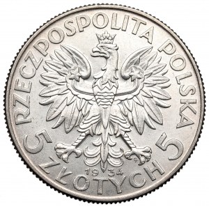 II Republic of Poland, 5 zloty 1934 Polonia