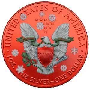 USA, 1 dolár 2019 American Eagle - vianočná edícia