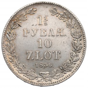 Ruské delenie, Mikuláš I., 1-1/2 rubľa=10 zlotých 1836, Petrohrad